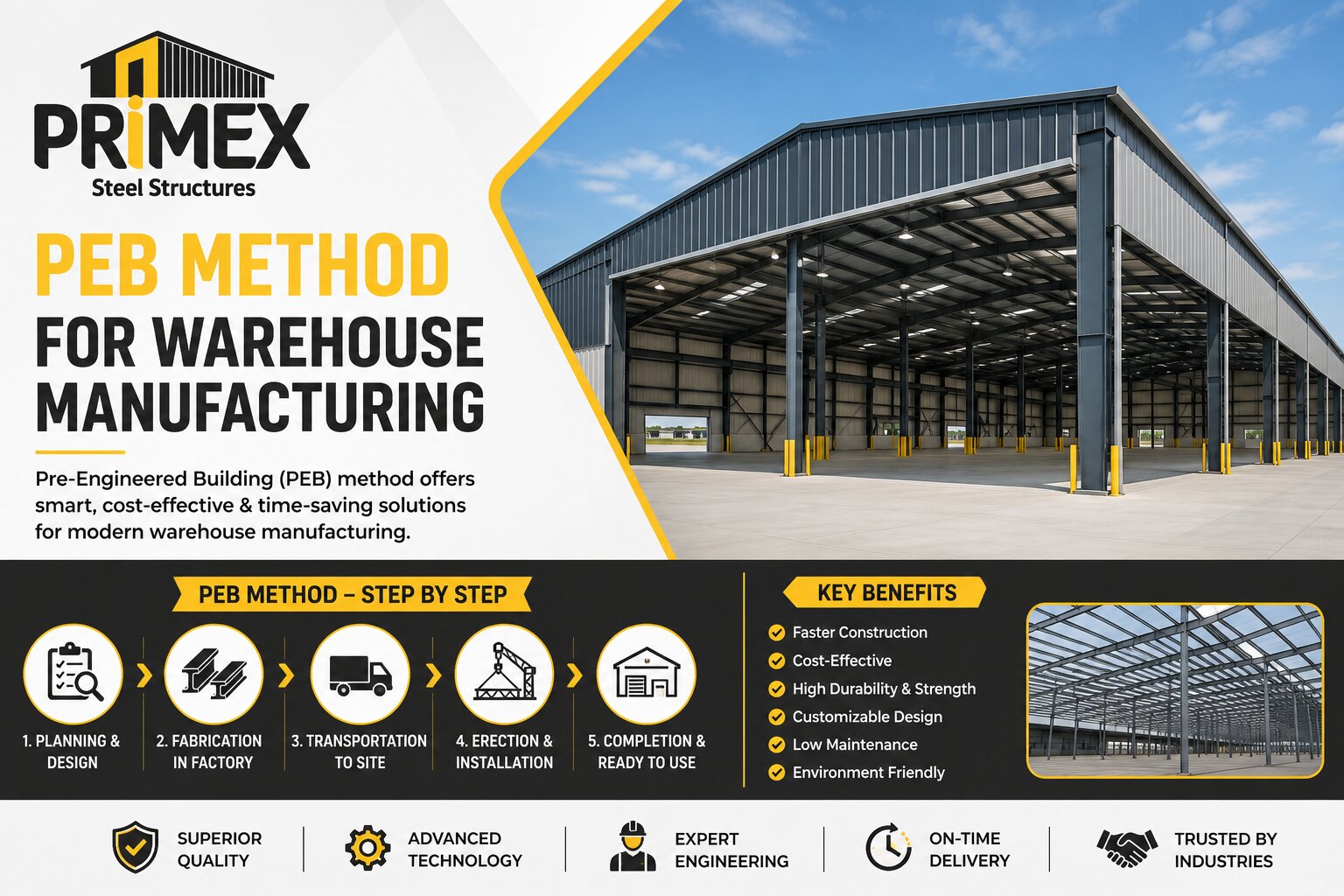 PEB Method for Warehouse Manufacturing